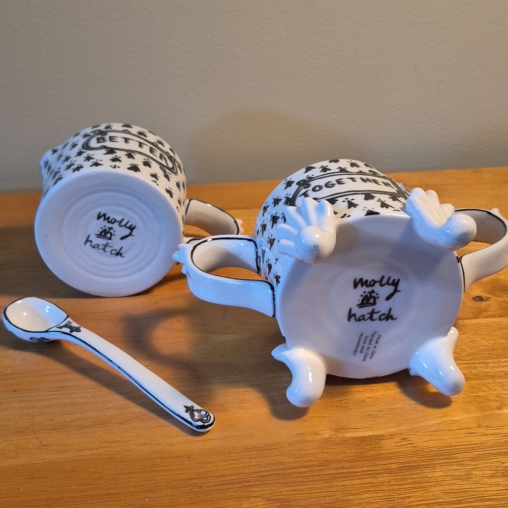 MOLLY HATCH Anthropologie 'Better Together' Ceramic Stacking Creamer/Sugar Set - Picture 13 of 16